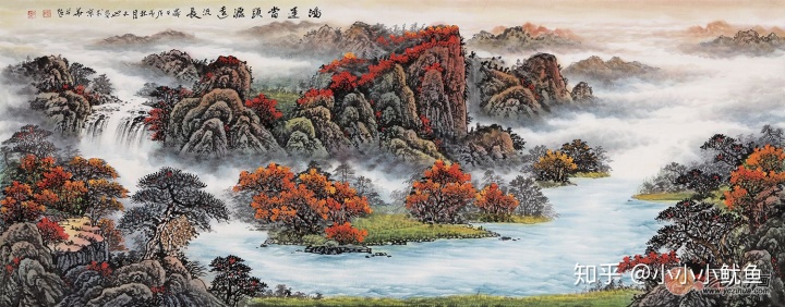 山水画文化墙_画墙画价格_荧光颜料如何画隐形画墙绘